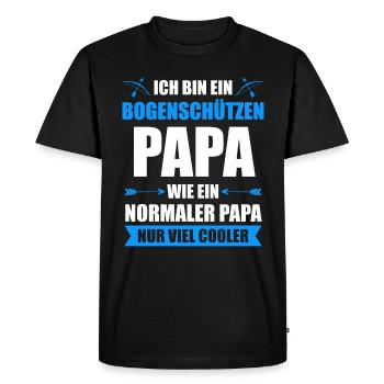 Bogensport Bogenschütze Bogenschießen Geschenk - Männer Premium Bio T-Shirt - Schwarz - Vorne - Nico (187cm)