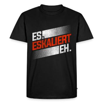 ES ESKALIERT EH - Männer Premium Bio T-Shirt - Schwarz - Vorne - Nico (187cm)