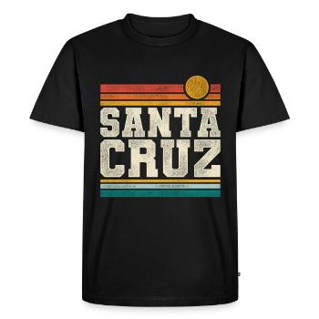 Santa Cruz Sunset California Vacation - Men's Premium Organic T-Shirt - black - Front - Nico (187cm)