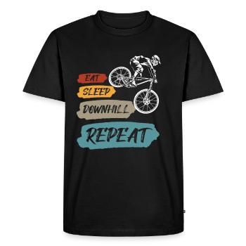 Cadeau vélo vélo vélo vélo papa - T-shirt Premium bio Homme - noir - Devant - Nico (187cm)