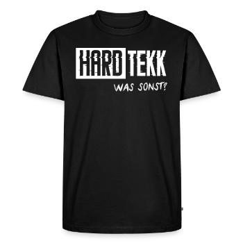 Hard Tekk Hardtekk Techno Tekkno Rave Gift - Men's Premium Organic T-Shirt - black - Front - Nico (187cm)