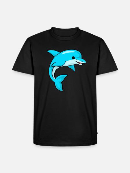 dolphin - Men's Premium Organic T-Shirt - black