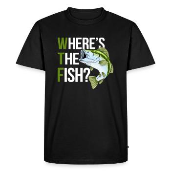 Wheres The Fish - Men's Premium Organic T-Shirt - black - Front - Nico (187cm)