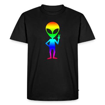 Alien - Männer Premium Bio T-Shirt - Schwarz - Vorne - Nico (187cm)