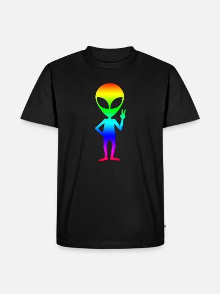 Alien - Männer Premium Bio T-Shirt - Schwarz