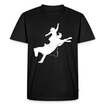 cow-boy - T-shirt Premium bio Homme - noir - Devant - Nico (187cm)