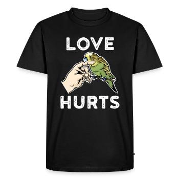 perruche - T-shirt Premium bio Homme - noir - Devant - Nico (187cm)