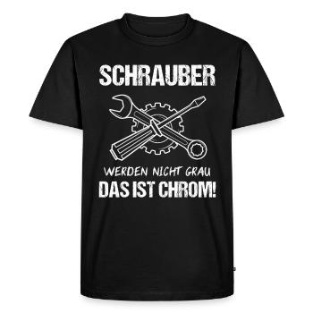 Werkstatt Schrauber Kfz Mechaniker Vater Geschenk - Männer Premium Bio T-Shirt - Schwarz - Vorne - Nico (187cm)