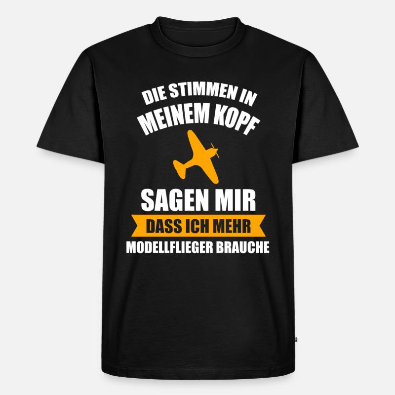 Modellflug Modellbau Modellbauer Geschenk - Männer Premium Bio T-Shirt - Schwarz