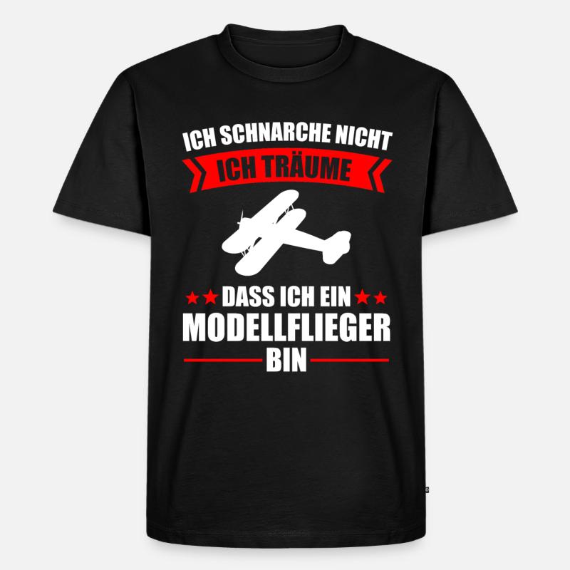 Modellflug Modellbau Modellbauer Geschenk - Männer Premium Bio T-Shirt - Schwarz