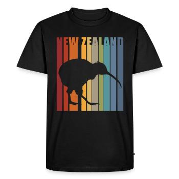 Nouvelle-Zélande Kiwi Kiwis New Zealand Retro Gift - T-shirt Premium bio Homme - noir - Devant - Nico (187cm)