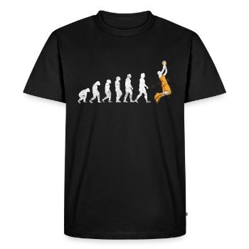 Basketball evolution gift idea for basketball players - Men's Premium Organic T-Shirt - black - Front - Nico (187cm)