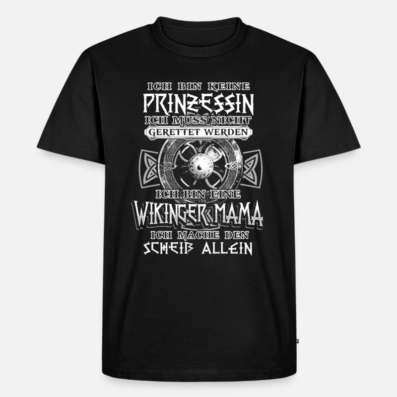 Schildmaid Germanen Wikinger Geschenk - Männer Premium Bio T-Shirt - Schwarz