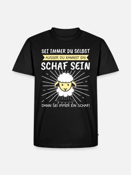 Schaf Schafe Hirte Geschenk - Männer Premium Bio T-Shirt - Schwarz