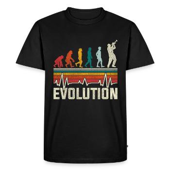 Evolution Trumpet Trumpet Gift Vintage - Men's Premium Organic T-Shirt - black - Front - Nico (187cm)