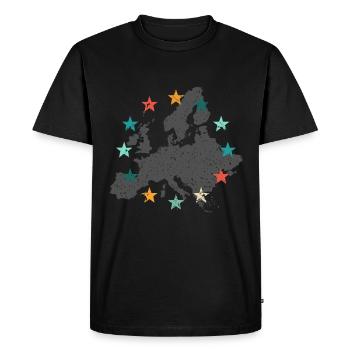 EUROPA gift European Union - Men's Premium Organic T-Shirt - black - Front - Nico (187cm)