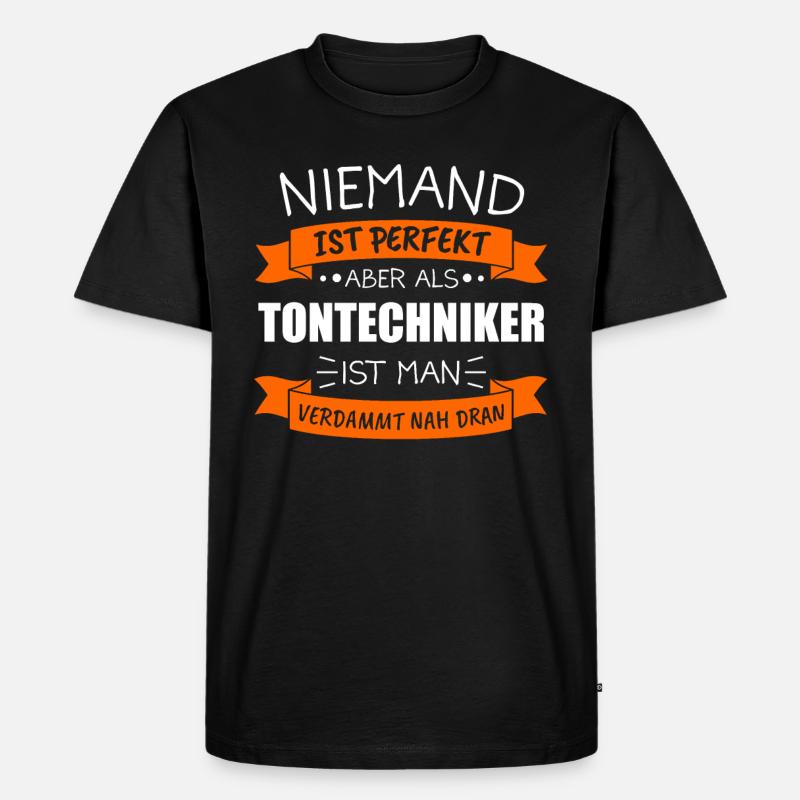 Tontechniker Veranstaltungstechniker Geschenk - Männer Premium Bio T-Shirt - Schwarz