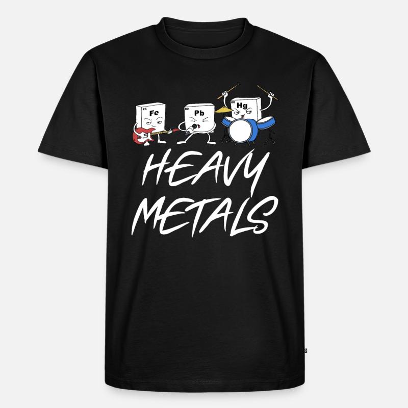 Heavy Metals - Männer Premium Bio T-Shirt - Schwarz