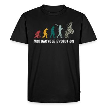 Motorcycle Evolution Motocross Biker Motorsport - Men's Premium Organic T-Shirt - black - Front - Nico (187cm)