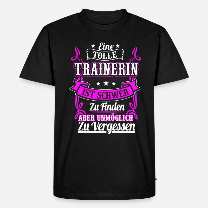 Trainer Trainerin Fußballtrainer Geschenk - Männer Premium Bio T-Shirt - Schwarz