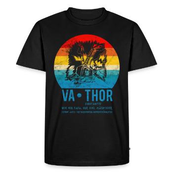 VATHOR Comme un père seulement Fête des pères puissants - T-shirt Premium bio Homme - noir - Devant - Nico (187cm)