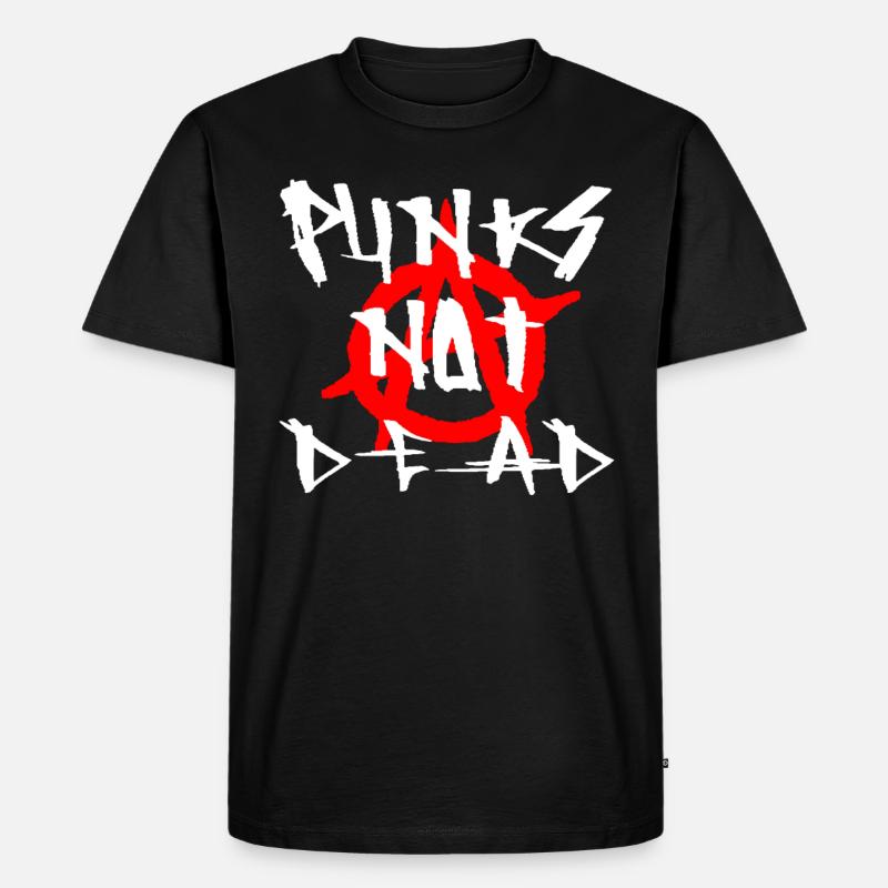Punk's Not Dead - Männer Premium Bio T-Shirt - Schwarz