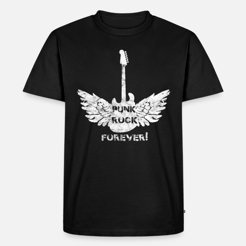 Punker Punk Rock - Männer Premium Bio T-Shirt - Schwarz
