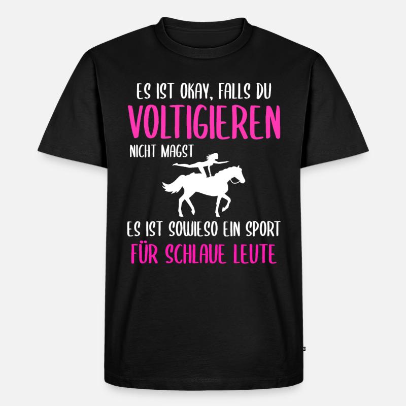 Voltigieren Voltigier Pferd Geschenk - Männer Premium Bio T-Shirt - Schwarz