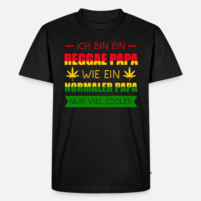 Reggae Rasta Rastafari Jamaika Geschenk - Männer Premium Bio T-Shirt - Schwarz