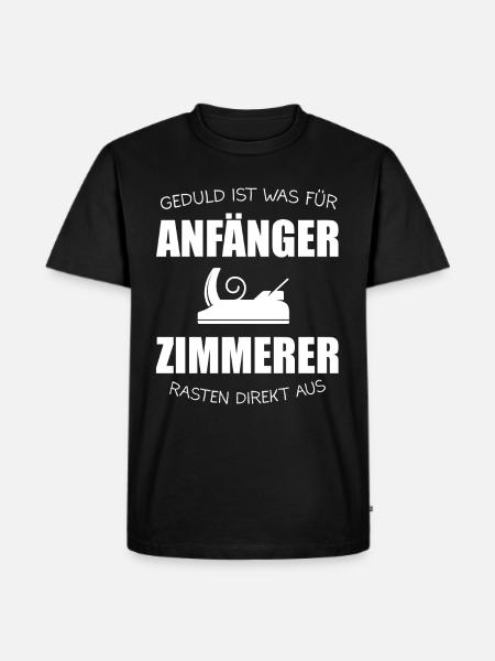Zimmerer Zimmerei Zimmermann Geschenk - Männer Premium Bio T-Shirt - Schwarz