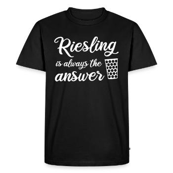 Riesling Dubbeglas Schorle Pfalz Geschenk - Männer Premium Bio T-Shirt - Schwarz - Vorne - Nico (187cm)