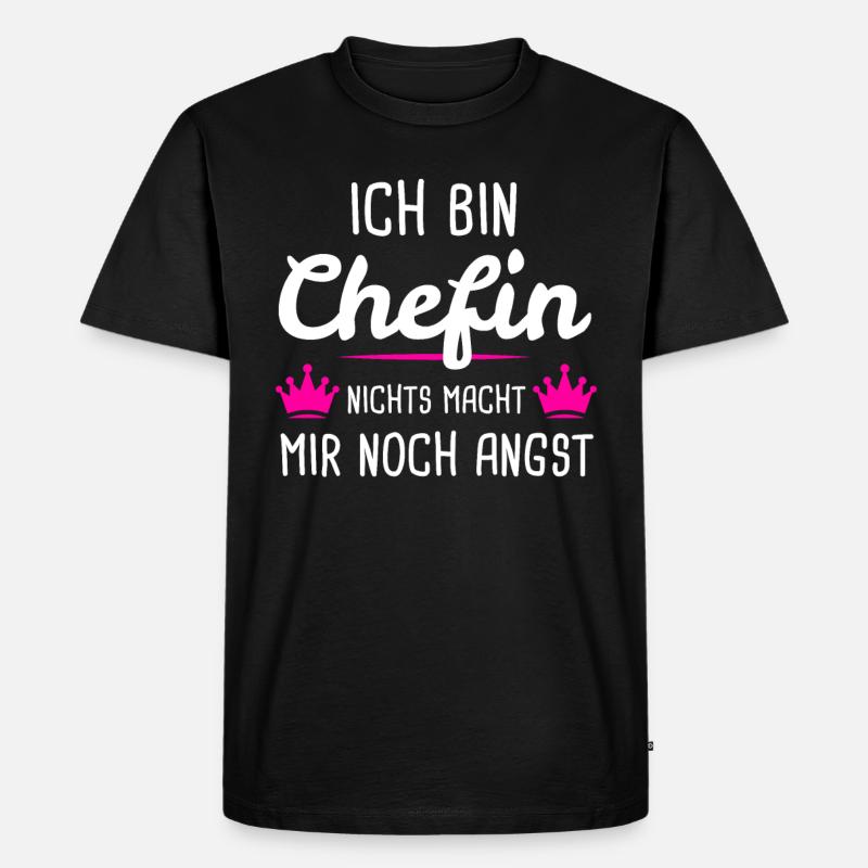 Chefin Chef Vorgesetzte Geschenk - Männer Premium Bio T-Shirt - Schwarz