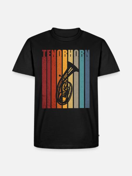 Tenorhorn Tenor Horn Tenorhornist Geschenk - Männer Premium Bio T-Shirt - Schwarz