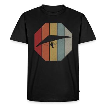 Deltaplane deltaplane deltaplane - T-shirt Premium bio Homme - noir - Devant - Nico (187cm)