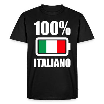 Italie Drapeau italien italien cadeau - T-shirt Premium bio Homme - noir - Devant - Nico (187cm)