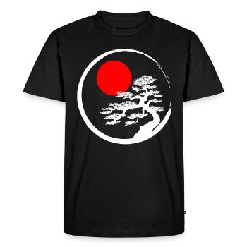 Bonsai cercle bouddhiste japonais art arbre - T-shirt Premium bio Homme - noir - Devant - Nico (187cm)