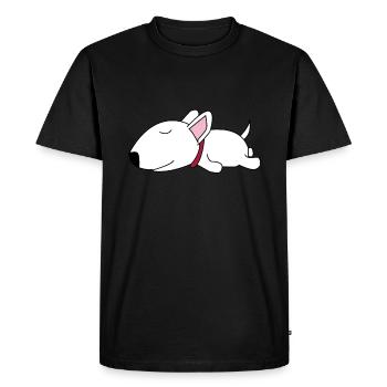 Bull Terrier Drôle Chien Mocassins Dames Enfants - T-shirt Premium bio Homme - noir - Devant - Nico (187cm)