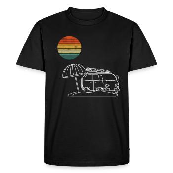 Surfeur Van Kinder Surfing Surfing Van Leben Vi - T-shirt Premium bio Homme - noir - Devant - Nico (187cm)