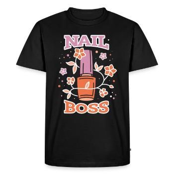 Nail Artist Nails Manucure Nail Boss - T-shirt Premium bio Homme - noir - Devant - Nico (187cm)