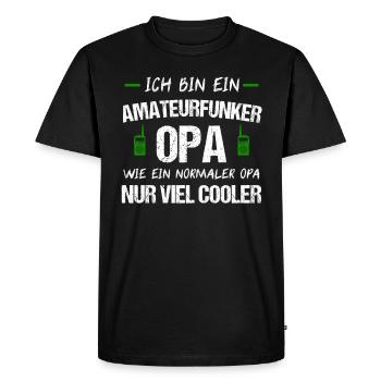 Amateurfunk Opa Funker Ham Radio Geschenk - Männer Premium Bio T-Shirt - Schwarz - Vorne - Nico (187cm)