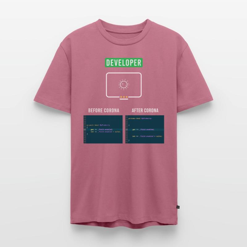 Developer Computer Scientist Corona Nerd Saying Syntax Men's Premium Organic T-Shirt