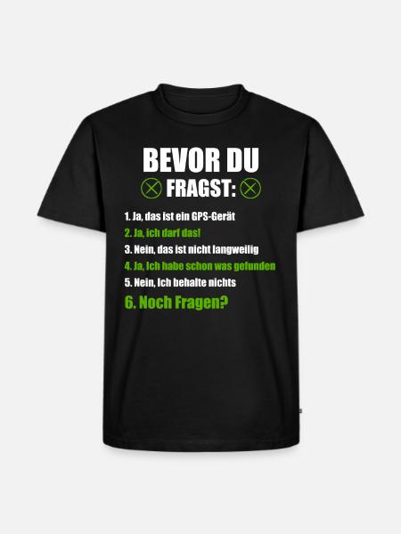 Geocaching Geocacher GPS Geschenk - Männer Premium Bio T-Shirt - Schwarz