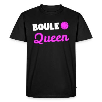 Boule Queen Boules joueur bocce cadeau - T-shirt Premium bio Homme - noir - Devant - Nico (187cm)