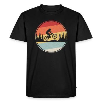 Cadeau cavalier VTT VTT - T-shirt Premium bio Homme - noir - Devant - Nico (187cm)