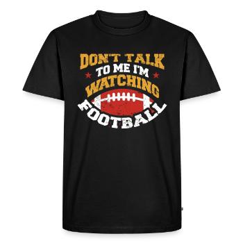 Football ne me parle pas - T-shirt Premium bio Homme - noir - Devant - Nico (187cm)