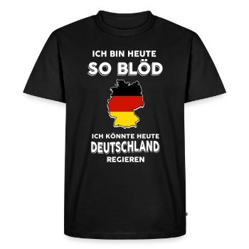 Deutsche Regierung Deutschland Politik Geschenk - Männer Premium Bio T-Shirt - Schwarz - Vorne - Nico (187cm)