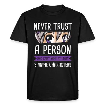 Anime vêtements Waifu Manga Otaku cadeau - T-shirt Premium bio Homme - noir - Devant - Nico (187cm)
