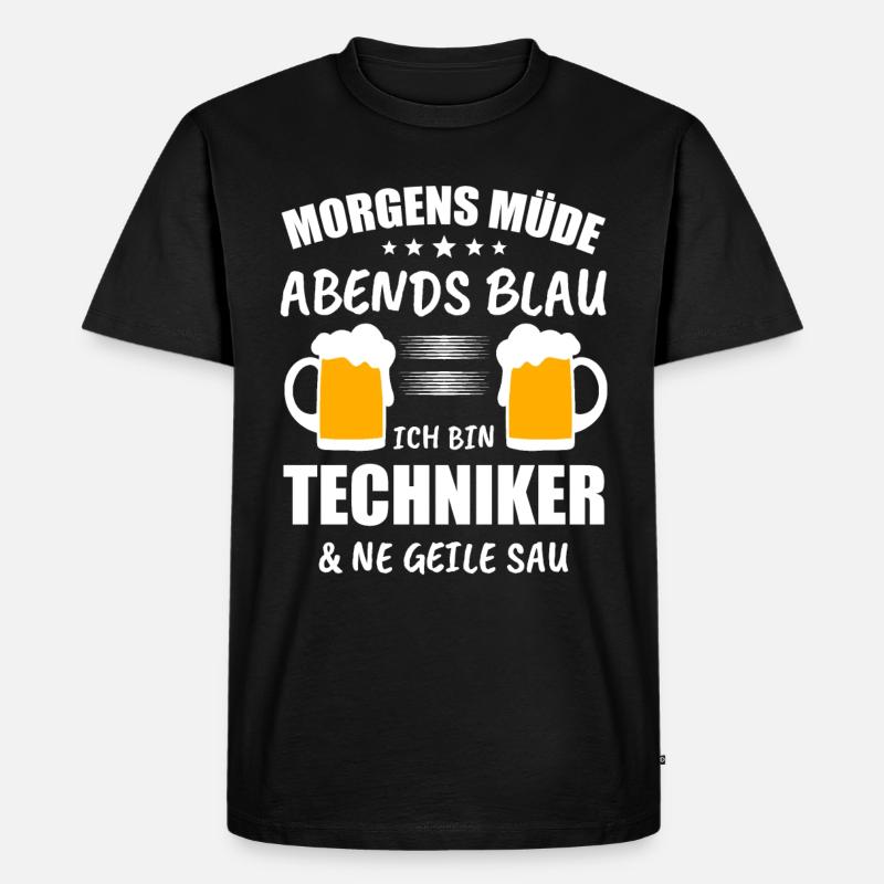 Techniker Computer Technik Geschenk - Männer Premium Bio T-Shirt - Schwarz