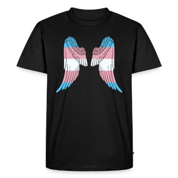 Cadeau LGBTQ de l'aile transgenre Gay Pride - T-shirt Premium bio Homme - noir - Devant - Nico (187cm)