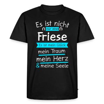 Friese Friesenpferd Friesen Geschenk - Männer Premium Bio T-Shirt - Schwarz - Vorne - Nico (187cm)